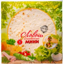 Лаваш из пшеничной муки Мини 200г, 5шт, «Рижский хлеб»