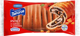 Рулет, с маком и изюмом, Коломенский, 250 г