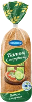 Батон «Пшеничный» с отрубями, Коломенский, 300 г,