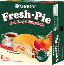 Печенье Fresh Pie Эрл Грей и Грейпфрут, 8x25 гр, Orion