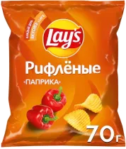 Чипсы рифленые «Паприка», Lays